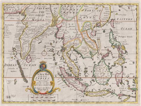 Edward Wells, India and Southeast Asia, 1700 | The Map House