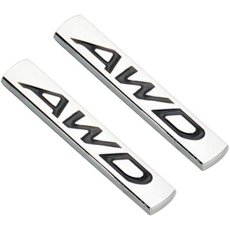 2Pc AWD Emblem 3D Metal Plating Logo Tailgate Side | Ubuy India