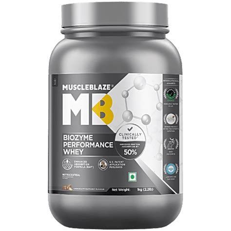 Buy MuscleBlaze Biozyme Performance Whey Protein - Chocolate Hazelnut ...