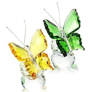 Buy H&D HYALINE & DORA Handmade Crystal Flying Butterfly Figurine ...