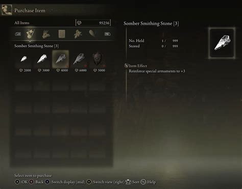 Can anyone help, I can’t buy somber smithing stone 3 and 4 from ijis ...