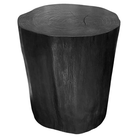 Tree Trunk Side Table Solid Mango Wood Natural Finish Modern Organic ...