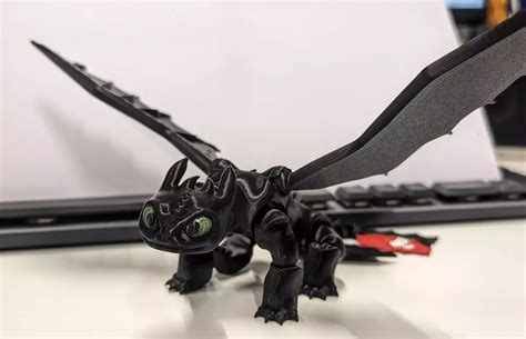 3D-Druck von Flexi Toothless und Light Fury Dragons Bundle! (Inklusive ...