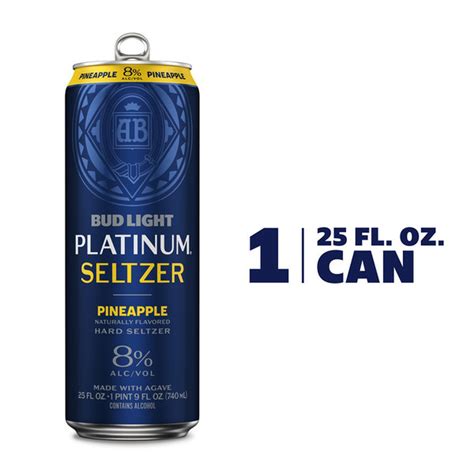 Bud Light Platinum Seltzer Pineapple Platinum Pineapple Hard Seltzer 25 ...