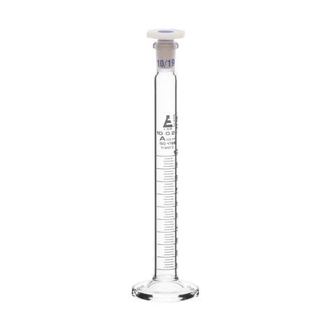 Cylinder Mixing Graduated, cap. 10ml., class 'A', glass round base, co ...
