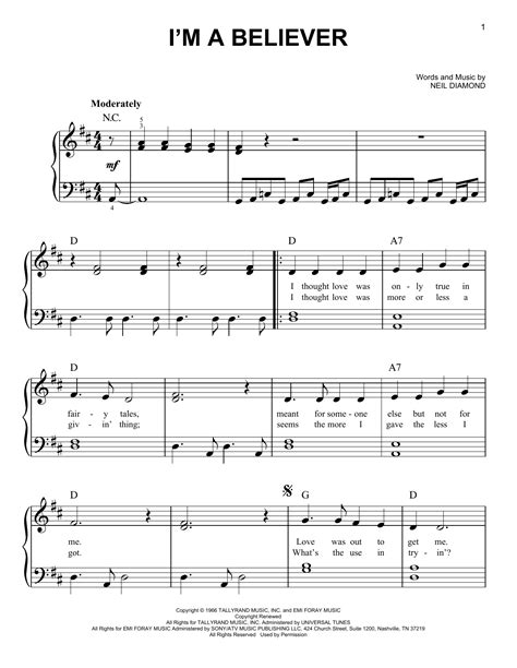 Im A Believer Guitar Chords "I'm A Believer" Guitar Lesson Tutorial - 4 chord songs ...