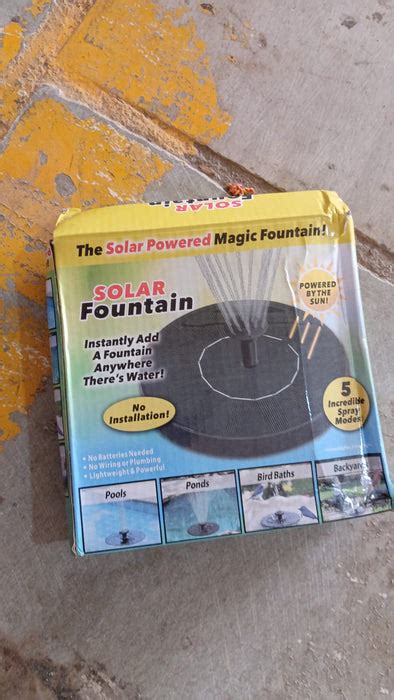 Fast Fountain by Pocket Hose - Solar-Powered - Instantly Adds a Water ...