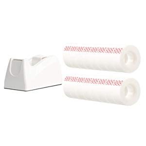 AmazonBasics Tape with Dispenser, 1" Core, Clear, 3/4"W x 1296", 16 ...