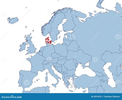 Map Of Europe Denmark