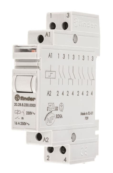 20.28.8.230.0000 Finder | Finder DIN Rail Latching Modular Step Relay ...