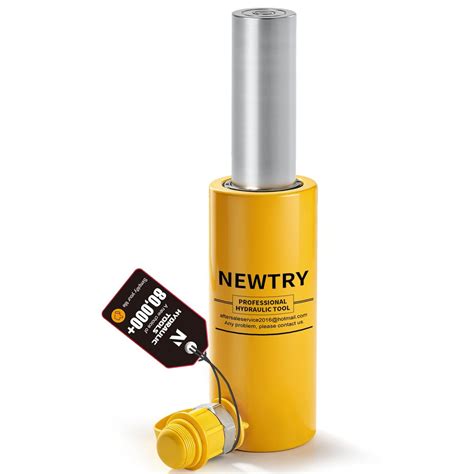 NEWTRY 10T Hydraulic Cylinder Long Jack 4” Stroke Porta Power Ram Jack ...