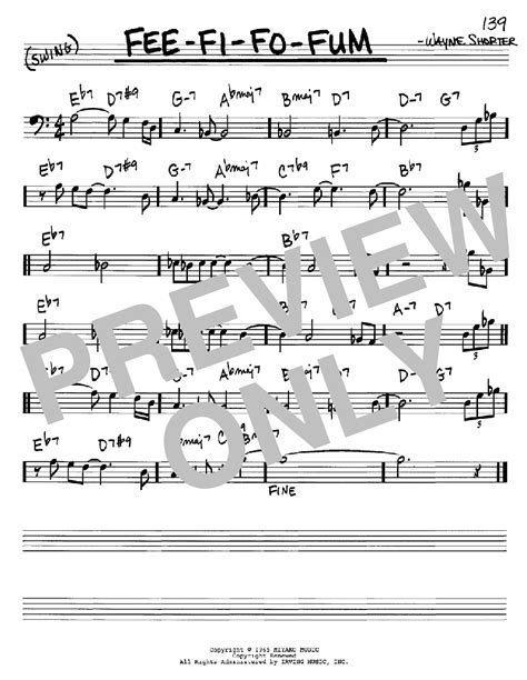 Fee-Fi-Fo-Fum by Wayne Shorter Sheet Music for Real Book – Melody ...