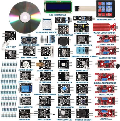 Buy Dorhea 37 in 1 Sensor Modules Kit with Tutorial for R3 Board ...