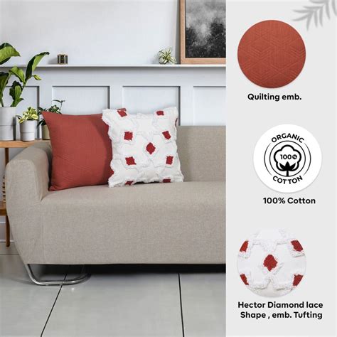 Buy ODE & CLEO Cotton Cushion Covers 18X18 in Zip Closure Sofa Cushion ...