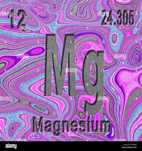 Magnesium chemical element, Sign with atomic number and atomic weight ...