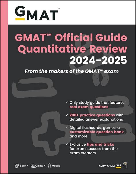GMAT Official Guide Quantitative Review 2024-2025: Book + Online ...