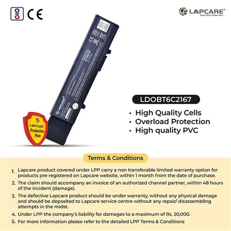 Buy Lapcare LDOBT6C2167 4000mAh 6-Cell Laptop Battery, Black at Best ...