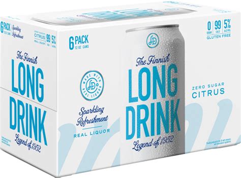 The Long Drink Company Zero Cocktail 6 Pack Cans | 6 pack of 12 oz Can