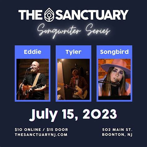 Eddie Kamenitzer, Songbird, Tyler Elden, 502 Main St, Boonton, 15 July ...
