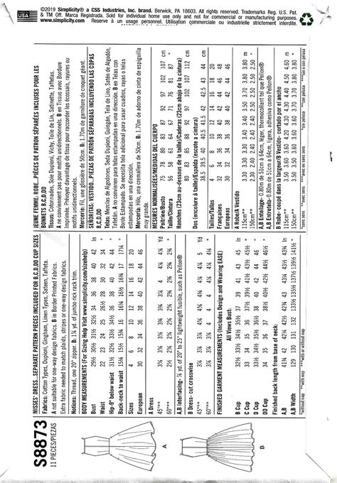 Image result for Simplicity Pattern S8872 Tutorial