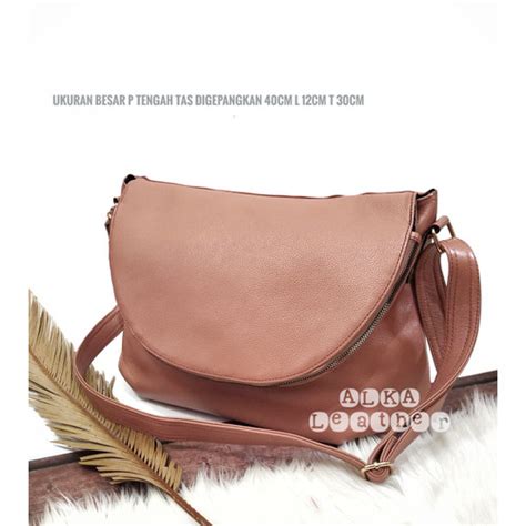 Jual Tas Selempang Wanita Tas Kulit Size Besar - Cream - Kab. Garut ...