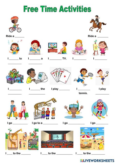 Free Time Worksheet 的图像结果