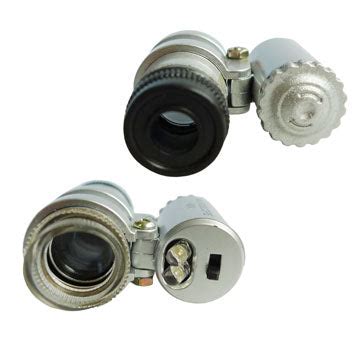 LED 45X Mini Jeweler Loupe Microscope Magnifier Glass– UNIQKART