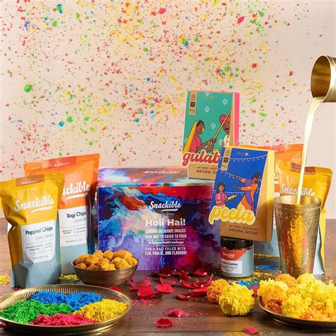 Snackible x Phool Holi Festive Box | Box of 11 Healthy Snacks | Natural ...