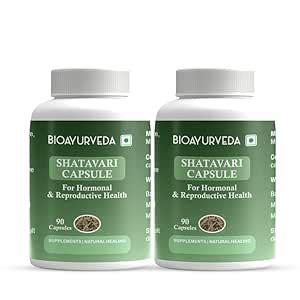 BIOAYURVEDA Shatavari Capsule for Hormonal and Reproductive Health, 90 ...