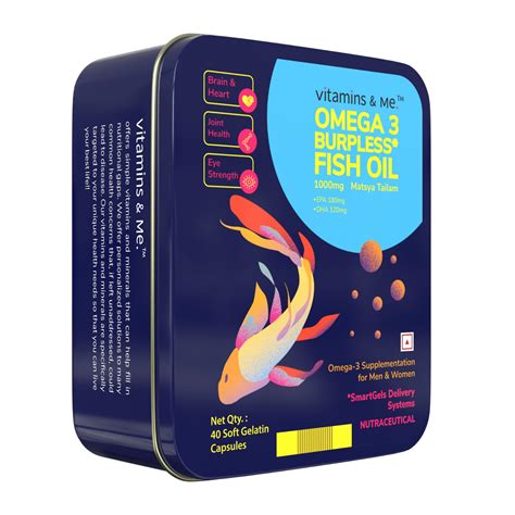 Burpless Fish Oil with Omega 3 by Vitamins & Me - Burp Free Omega 3 ...