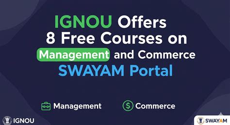 IGNOU Offers 8 Free Courses on Management and Commerce on SWAYAM Portal ...