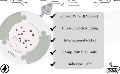 Cona Smyle Gold 3-Pin Flex Box / Extension Cord With 8-Meter Cable ...