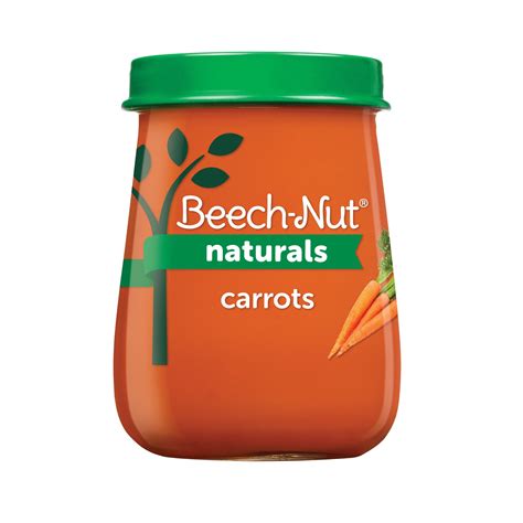Beech-Nut Naturals Stage 1 Baby Food, Carrots, 4 oz Jar - Walmart.com