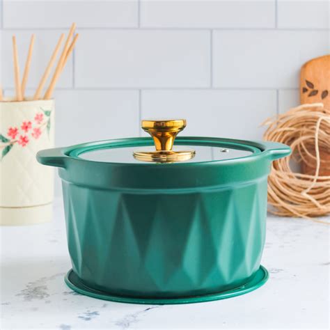 Cooking Pot with Lid Green Online - Premium Cooking Pot | Nestasia