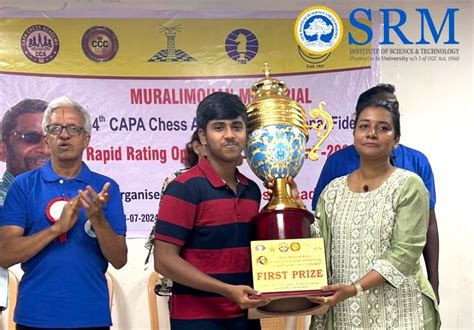 Ajay Karthikeyan wins Muralimohan Memorial 4th Capa Chess Academy Rapid ...