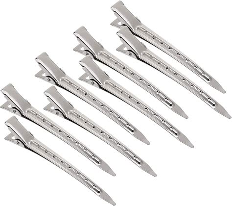 24 Pcs 3.3 Inches Duck Bill Hair Clips Silver Metal Hair Pins 锛孭 ...