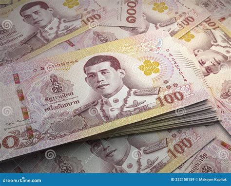 Thai Money. Thai Baht Banknotes. 100 THB Bahts Bills Royalty-Free Stock Photo | CartoonDealer ... - currency of thailand