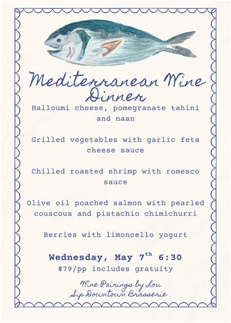 Mediterranean Wine Dinner at Sip - Huntington Area CVB