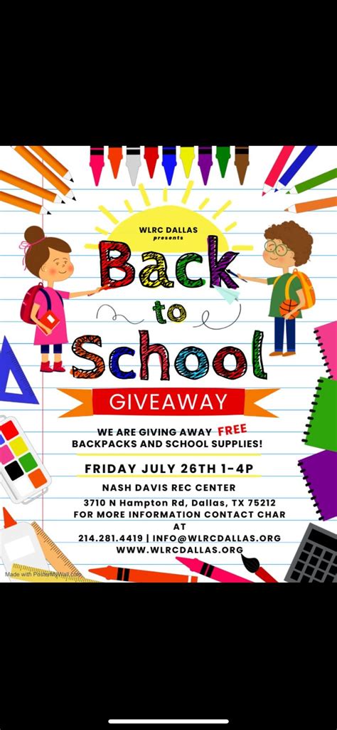 WLRC Dallas 4th Annual Back To School Event, Mattie Nash Myrtle Davis ...