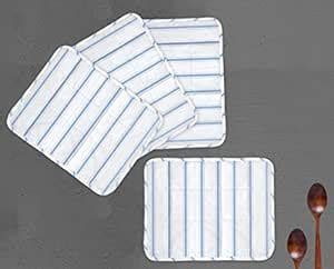 Buy Oasis Home Collection Stripe Design Quilted Placemats Set (Blue, 4 ...