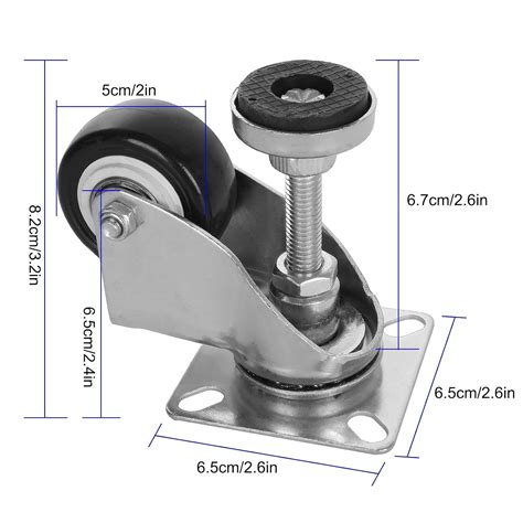 ABuff Heavy Duty Leveling Plate Casters Set of 4 for India | Ubuy