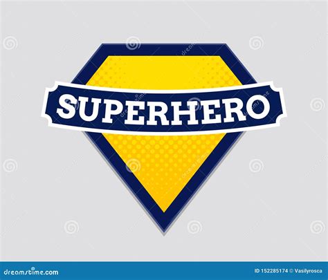 Superhero Vector Badge Logo. Super Hero Shield Man Icon Symbol of Power ...