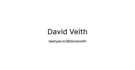 David Veith — Teletype