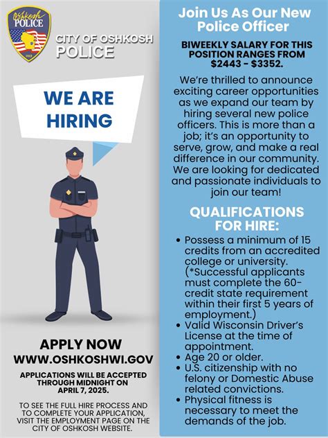 🚨 Join Us! 🚨 The Oshkosh Police Department is Wisconsin's only ...