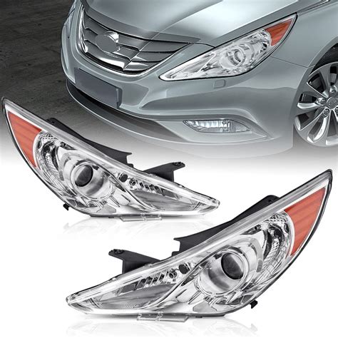 MOSTPLUS Headlight Assembly Compatible with 2011 2012 2013 2014 Hyundai Sonata Front Lamp with ...