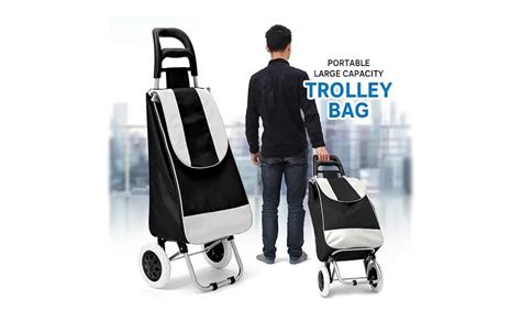 Buy GTC® Foldable Shopping Trolly Luggage Bag Vegetable Trolley with ...