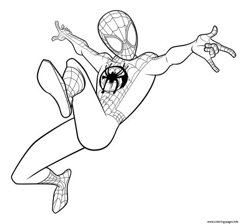 Spider Man Coloring Miles Morales Coloring page Printable