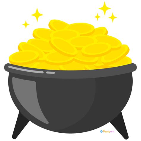 FREE Pot of Gold Clipart (Royalty-free) | Pearly Arts