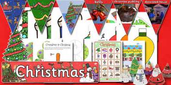 Classroom Christmas Decorations and Drawings Pack - Twinkl