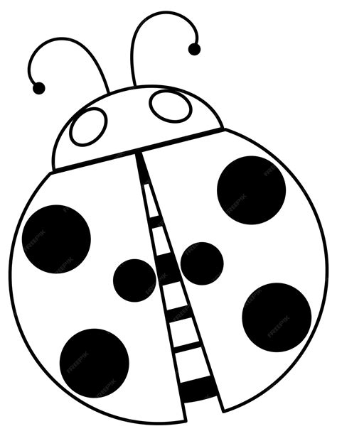 Black And White Ladybug Clip Art